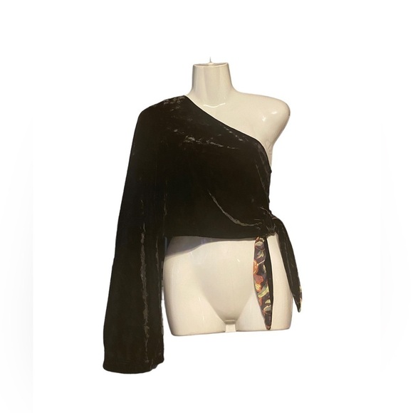 Free People Loving This Top Velvet One Shoulder Top - Picture 3 of 8